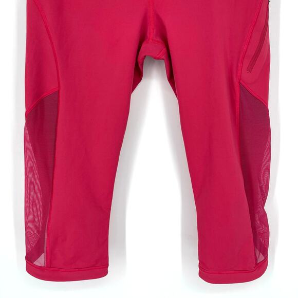 Lululemon Sun Runner Crop 17” Fuchsia Pink Luxtreme Size 6 - Picture 5 of 12